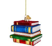 Black Christmas Decoration Books Lovers Ornament, 2023 Christmas Tree Pendant, Hanging Organiser Office Books Lover Fun, the Acrylic Decoration Reads Hanging Shelf Tree Decorations