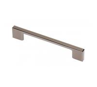 (Black Chrome, 128mm Hole Centre) Slim Line Kitchen Cabinet Handle Furniture Drawer Cabinet Wardrobe Handles Pull