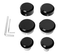 Black Chrome Front Rear Axle Nut Swingarm Pivot Bolt Covers Compatible With Sportster S RH1250S Motorcycle 2021 2024 Fits Similar Models(Black)