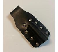 Black Chrome Leather Single Spanner Holder - Clayton Leather Products