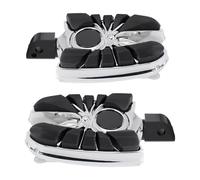 Black/Chrome Passenger Footrest For Harley LiveWire Softail Breakout Fat Bob Street Motorcycle Rear Custom Foot Pegs