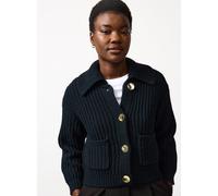 Black Chunky Gold Button Cardigan L