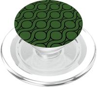 Black Circles Design in Green Color Background PopSockets PopGrip for MagSafe