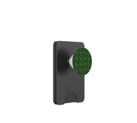 Black Circles Design in Green Color Background PopSockets PopWallet for MagSafe