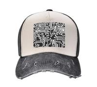 Black Circuit Board Baseball Cap Christmas Hat Tea Hat Hat Caps for Women Men's