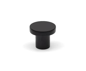 Black Circular Disc Cupboard Knob Round 33mm Diameter Pull Handle Kitchen Cabinet Drawer Door Furniture Wardrobe Hardware
