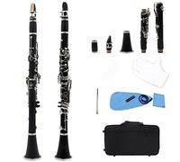 Black Clarinet 17 Keys Bb B Flat Tone Bakelite Clarinet With Box Musical Instrument Parts Beginner Clarinet