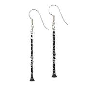 Black Clarinet Earrings Harmony Jewelry - Music and Sport Jewelry Gifts for Women or Mother - Fashion Jewelry Earring for Womens or Mans - Music Instrument Earrings Includes a Variety of Colors