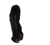 Black Claw Clip Ponytail Extension for Fuller Natural Look | Synthetic Fibre, High Temperature Fibre, Drawstring Attachment, Fits Head Sizes, Daily Life and Evening Outings