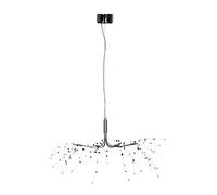 Black & Clear 8 Light Ceiling Light, Adjustable Chrome Stems, Striking Centrepiece For Modern Interiors Premier Housewares Black One Size