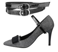 Black Clear Shoe Straps for Heels - Flexible Shoes Strap Extender, Anti Dropping Straps with Buckles, Shoelace Belt, Women Shoe Strap Extender, Adjustable High Heel Accessories for Comfort and Fit