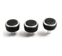 Black Climate Control Knobs for Mazda 2 3pcs Alloy | Aluminum alloy surround, ABS plastic core, 3pcs set, direct replacement, black finish