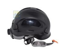 Portwest PS53 Safety Hard Hat - Height Endurance Lightweight Construction Safety Helmet Unvented ABS Shell with 6 Point Harness, Black
