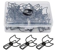 Black Clip Cute Cat Shaped Paper Clips for Home Office Supplier School Accessories Document Organizing, Pack of 25