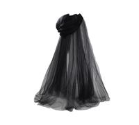 (Black) Cloak Gauze Hooded Witch Death God Vampire Cape Halloween Playing Cosplay Role