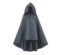 Black Cloak Red Cape Adult Halloween Costume Men Hooded Long Grim Reaper Vampire Witch Carnival Wizard Costumes Medieval Cowl Hood Cap Plague Doctor Hat Pagan Cosplay Accessory Grey S