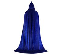 Black Cloak Unisex Solid Colour Velvet Witch Wizard Prince Cape Multiple Sizes Halloween Dress up Party Costume Accessory