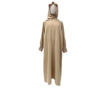Black Cloak with Hood Halloween Cloak Funny Outfit for Vampire Devil Witch Red Hooded Cape Fancy Dress Costume Unisex Accessory for Men and Women A Khaki L