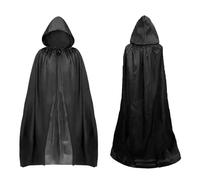 Black Cloak With Hood, Halloween Hooded Cape, Black Cape, Long Robe Hooded Cloaks, Medieval Costume Cloak With Hood for Fancy Dress Gothic Vampire Devil Vmpire Cosplay Party Witch Cosplay Costumes