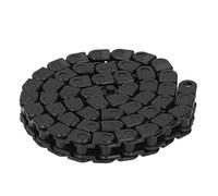 Black Closed Plastic Cable Chain, Flexible Wire Carrier with 8mm Pitch and 400mm Length, Durable PC Drag Chain for CNC Machines Robotics Automation Equipment
