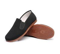 Black Cloth Old Beijing Casual Shoes, Chinese Traditional Martial Arts Shoes, Men Kung Fu Wing Chun Shoes(7 UK)