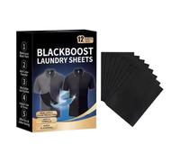 Black Clothes Dye - 11 x 14 cm 12 Pieces Textile Sheets | Darkening Fabric Paint For Cotton Wool | Laundry Dye for T-Shirts Shoes Pants Sweaters Arts Crafts Home And Travel Use