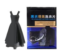 Black Clothes Dye - 12x9cm Laundry Gentle Dye Catchers, 50 Pieces Long Lasting Permanent Dyes Fabric Portable Sheets for T-Shirts Jeans Cotton Wool Laundry Home Office Hotel