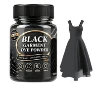 Black Clothes Dye Fabric 80g Black Dye Powder for Cotton Jeans T Shirts | Fabric Dye Black, 80g Quantity, Washing Machine Compatible, Intense Black Colour, Revives Faded Cotton, Simple Soak Process