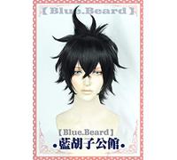 Black Clover Cosplay Yuno Black Short Straight Fluffy Wig Heat Resistant Synthetic Hair Perucas Cosplay Wig+ Free Wig Cap