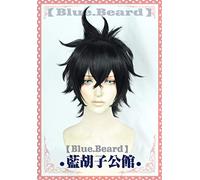 Black Clover Cosplay Yuno Black Short Straight Fluffy Wig Heat Resistant Synthetic Hair Perucas Cosplay Wig+ Free Wig Cap