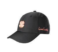 Black Clover New Women's Live Lucky Hollywood 20 Black/Coral Adjustable Toggle Golf Hat/Cap
