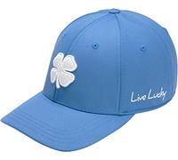 Black Clover Spring Luck Fitted Golf Baseball Hat, White-carolina Blue, L-XL