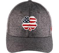 Black Clover Unisex USA American Flag Heather Charcoal Fitted Golf Hat, Small/Medium, Charcoal, S/M