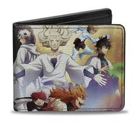 Black Clover Wallet, Bifold, Black Clover Character Collage and Title Logo, Vegan Leather