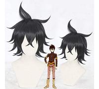 Black Clover Yuno Cosplay Wigs Short Black Heat Resistant Synthetic Hair Perucas Anime Costume Role Play Wig 346A