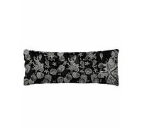 Black Coastal Starfish Body Pillow Cover 20 x 54 Inch Decorative Pillow Cover Vintage Coral Seahorse Shell Lumbar Pillowcase Seasonal Rectangle Cushion Case for Couch Sofa Bed Living Room