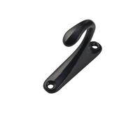 Black Coat Metal zinc Alloy Coat Door Aluminum Alloy Coat Single Wall Hook(2)