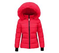 Black Coat, Winter Faux Fur Coats for Women Uk - Ladies Short Quilted Padded Puffer Jacket, Womens Down Coat, Winter Jackets for Women Uk Warm