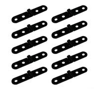 Black Coated Iron Hinge Offering 180 Degree For Folding Capability for For Folding Tables Cabinets Desks and Sewing Machine Frames (10PCS)