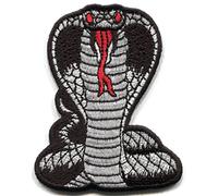 Black Cobra Snake Biker Karate Martial Arts kung fu Tattoo Embroidered Applique Iron-on Patch S-1559