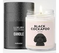 Black Cockapoo Gifts - Luxury Soy Wax Candle - Vanilla, Jasmine, Sugared Almond - Dogs in Shades - Makester