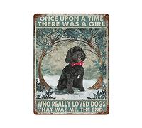 Black Cockapoo There Was A Girl Who Really Loved Dog Metal Sign Vintage Aluminum Plate Sign Iron Painting Tin Poster Sign for Bar Men Cave Cafe Outdoor Garage Home Wall Decor Gifts