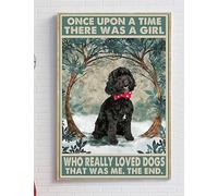 Black Cockapoo There Was A Girl Who Really Loved Dog Vintage Aluminum Sign For Kitchen Home Coffee Wall Decor Metal Tin Sign 8x12 Inch