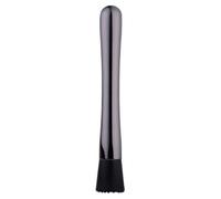 (Black) Cocktail Muddler Stainless Steel Bar Manual Drink Mixer Mojito Masher Pestle 8"