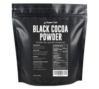 Black Cocoa Powder for Baking - 250g Pouch | Intense Deep Black Dutch Processed Unsweetened Cocoa Powder | pH 8.8 (Zero Bitterness) with 10-12% Fat | Super Cal