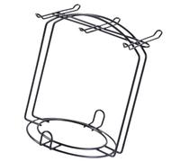 Black Coffee Cup Rack Holder with Wide Base Open Steel Stand | Iron Metal Build, Double Column Layout, Air Circulation Drying, Pantry Storage for Goblets and Utensils