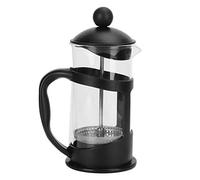 Black Coffee Maker Kettle with Stainless Steel Filter, High Borosilicate Glass Teapot for Hand Brewing, Heat Resistant Coffee Press Pot for Home and Office Use (600ml)