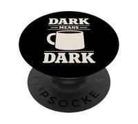 Black Coffee Only No Cream No Sugar Coffee Purist PopSockets Adhesive PopGrip