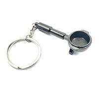 Black Coffee Portafilter Metal Heavy Keyring