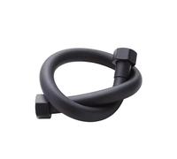 Black Cold Water Inlet Hose Toilet High Pressure Explosion-Proof PVC Plastic Connecting Pipe for Faucet Heater(50cm)